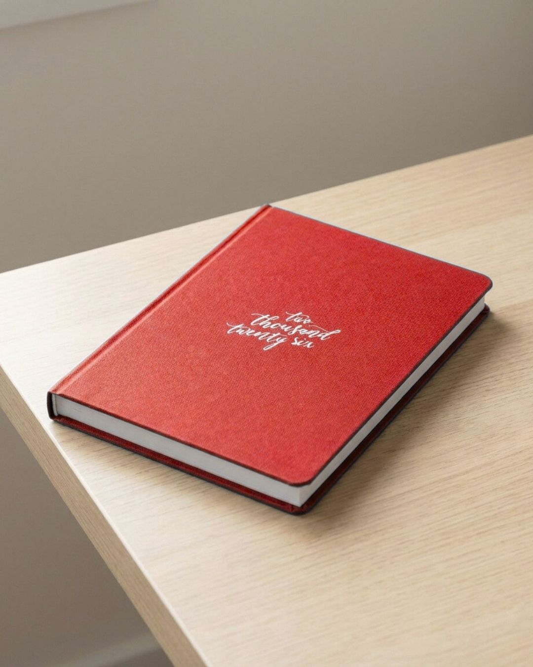 2026 Yearly Planner Deep Red